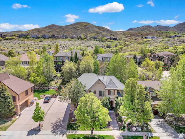 14099 S Pine Mesa Dr, Draper, UT 84020 - drone / aerial view featuring a mountain view and a residential view