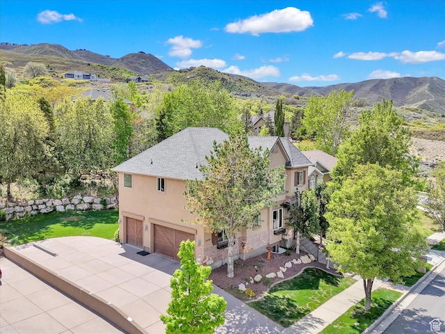 exterior space with a mountain view
