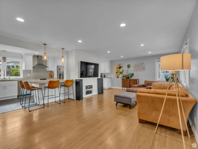 3133 S 2700 E, Millcreek, UT 84109 - living room with baseboards, recessed lighting, and light wood-style flooring