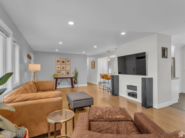 3133 S 2700 E, Millcreek, UT 84109 - living area with recessed lighting, baseboards, and wood finished floors