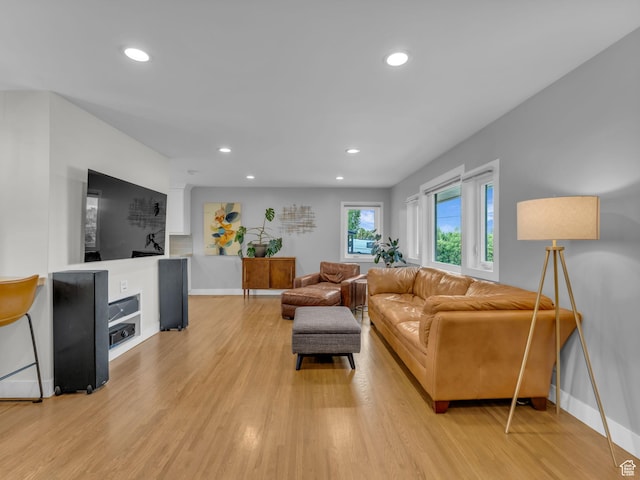 3133 S 2700 E, Millcreek, UT 84109 - living area with recessed lighting, baseboards, and light wood-type flooring