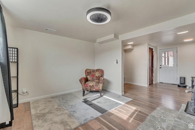 8729 S 3720 W, West Jordan, UT 84088 - living area featuring visible vents, baseboards, and wood finished floors