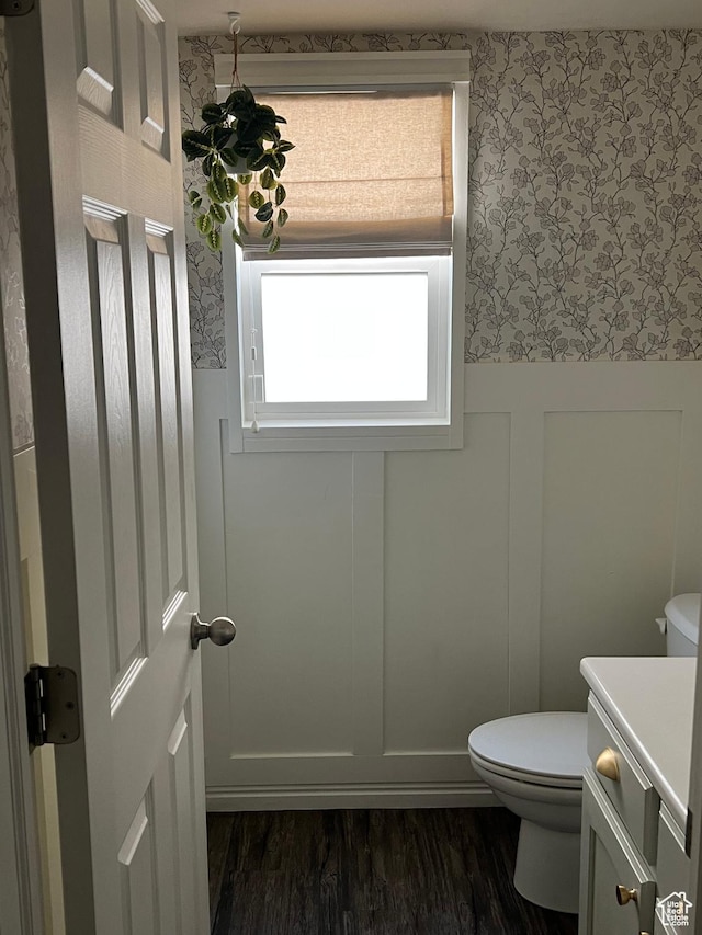 1013 N 740 W, Centerville, UT 84014 - bathroom with vanity, toilet, and wood finished floors