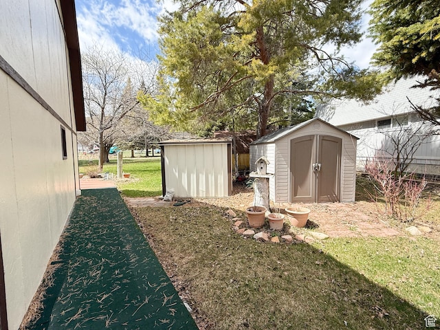 2160 N 730th St W, Garden City, UT 84028 - view of yard with a storage unit and an outdoor structure