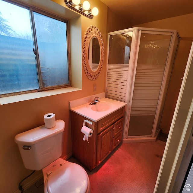 365 E Main St, Grantsville, UT 84029 - bathroom with vanity, toilet, and a stall shower