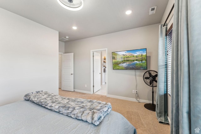 11619 S Silver Pond Dr W, South Jordan, UT 84009 - carpeted bedroom with baseboards, recessed lighting, and visible vents