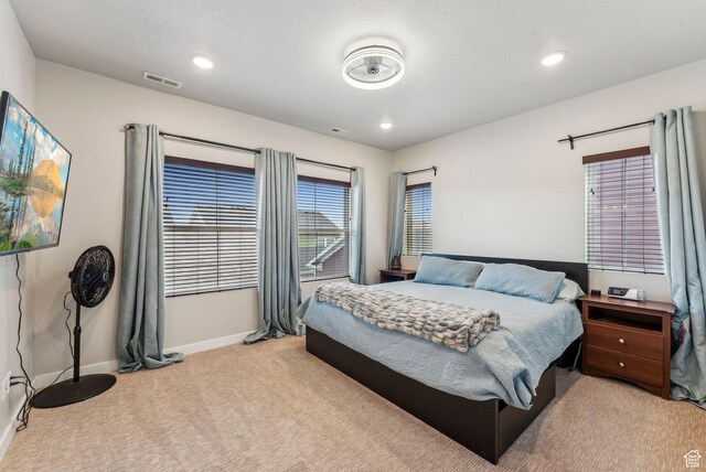11619 S Silver Pond Dr W, South Jordan, UT 84009 - carpeted bedroom with recessed lighting, baseboards, and visible vents