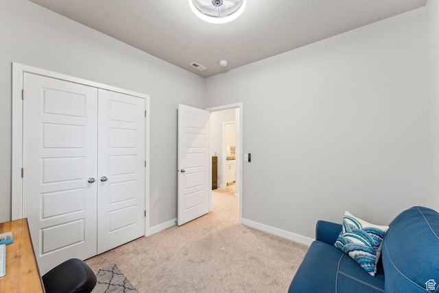 11619 S Silver Pond Dr W, South Jordan, UT 84009 - sitting room featuring baseboards, visible vents, and light carpet