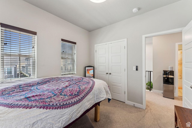 11619 S Silver Pond Dr W, South Jordan, UT 84009 - bedroom with baseboards, a closet, and light carpet
