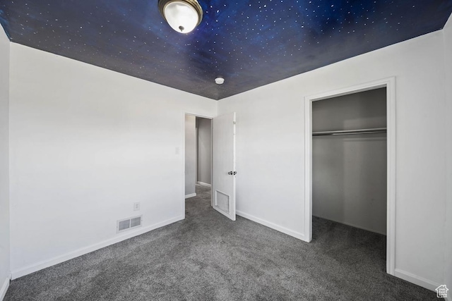 5390 S 4460 W, Kearns, UT 84118 - unfurnished bedroom featuring baseboards, visible vents, carpet, and a closet