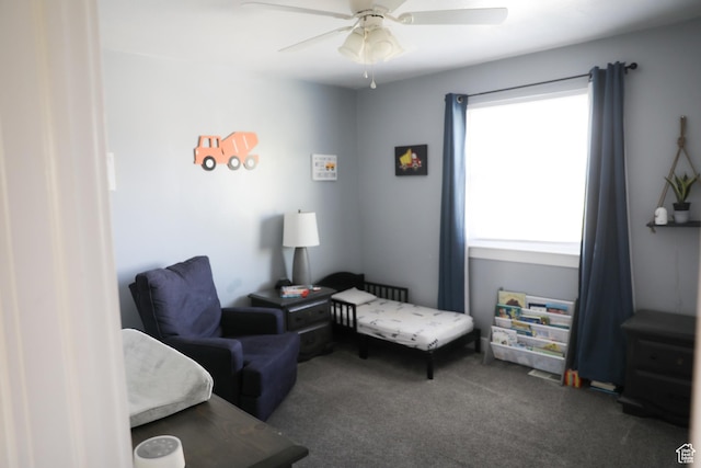 7044 W 8050 S, West Jordan, UT 84081 - sitting room featuring a ceiling fan and carpet flooring