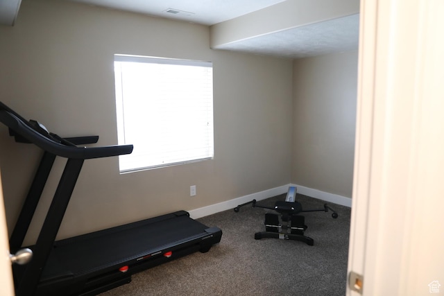 7044 W 8050 S, West Jordan, UT 84081 - workout area featuring carpet floors, baseboards, and visible vents