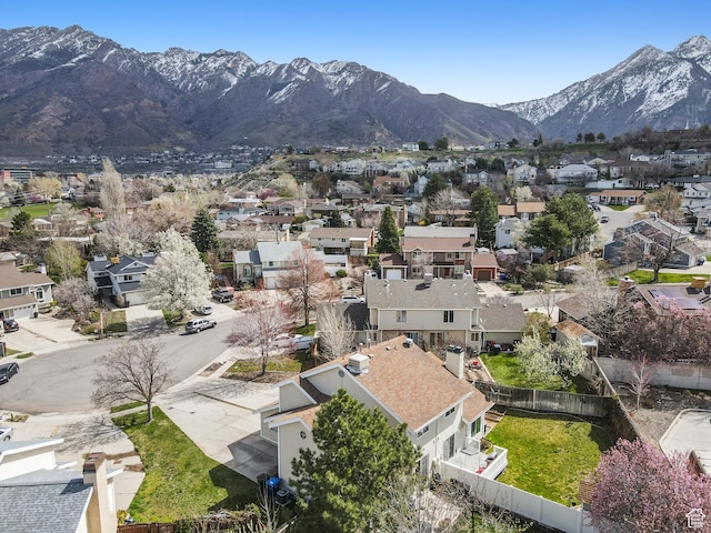 6888 S Hillside Village Cir, Salt Lake City, UT 84121 - aerial view featuring a mountain view and a residential view