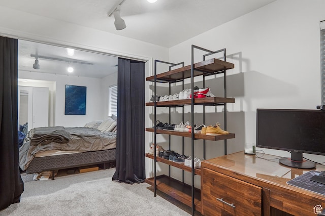 6888 S Hillside Village Cir, Salt Lake City, UT 84121 - carpeted bedroom with rail lighting