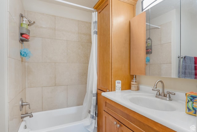 6888 S Hillside Village Cir, Salt Lake City, UT 84121 - full bath with vanity and shower / tub combo with curtain