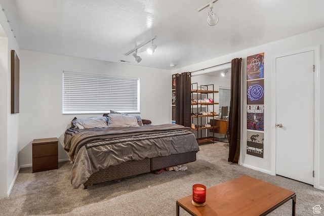 6888 S Hillside Village Cir, Salt Lake City, UT 84121 - carpeted bedroom featuring baseboards and track lighting