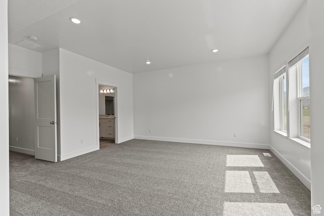 3372 S 1010 W, Nibley, UT 84321 - unfurnished room with recessed lighting, baseboards, and dark colored carpet