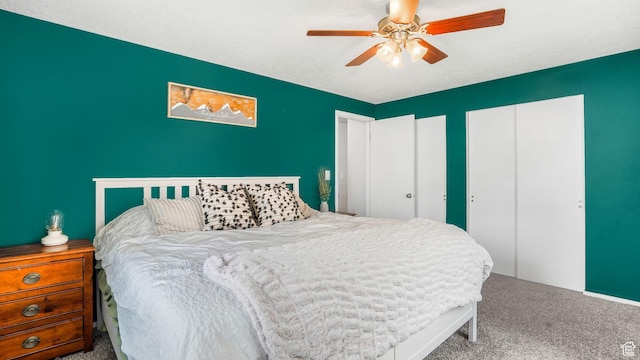 875 E 1150 S Unit 21, Ogden, UT 84404 - carpeted bedroom featuring ceiling fan and multiple closets