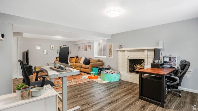 875 E 1150 S Unit 21, Ogden, UT 84404 - living room with a fireplace and wood finished floors