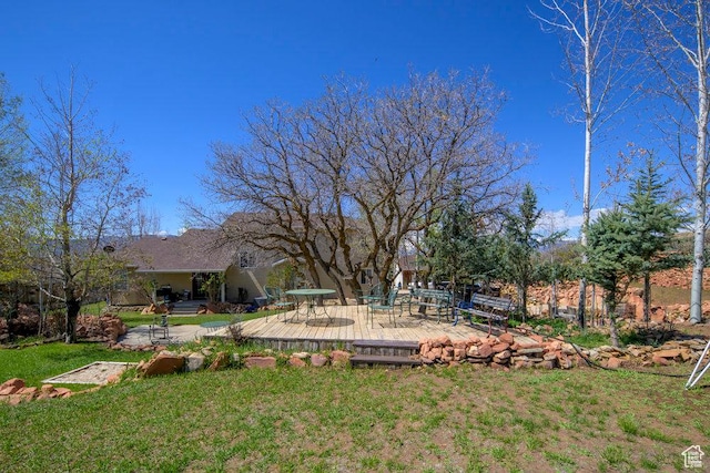 4851 E Lake Creek Rd, Heber City, UT 84032 - view of yard featuring a deck