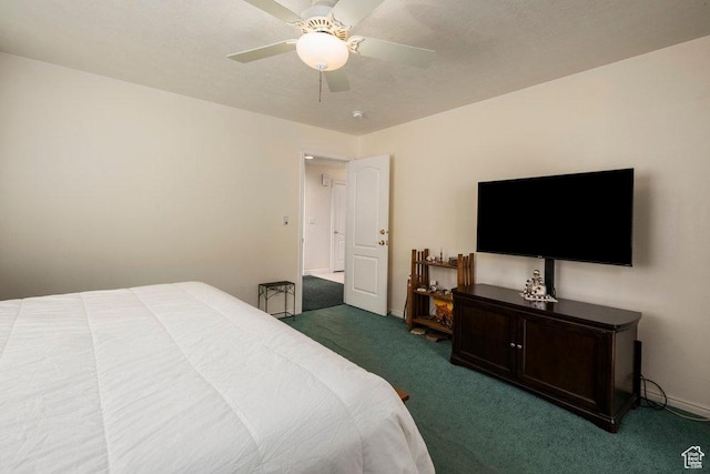 4851 E Lake Creek Rd, Heber City, UT 84032 - bedroom featuring ceiling fan, baseboards, and carpet