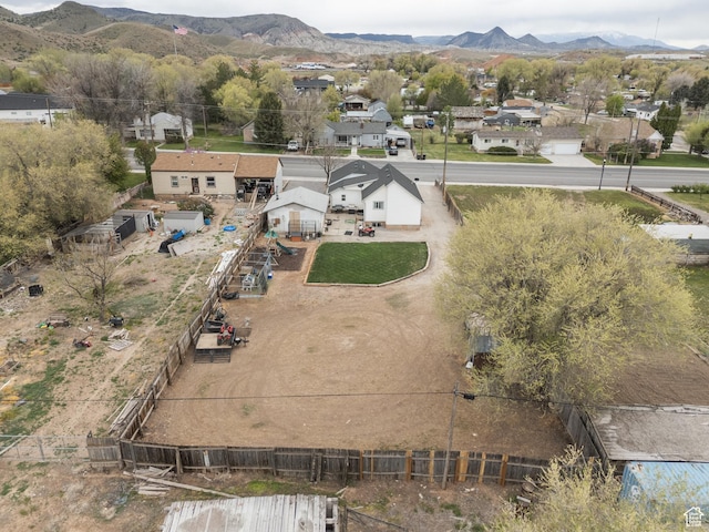 463 E Main St, Salina, UT 84654 - drone / aerial view with a mountain view and a residential view