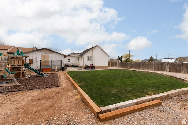 463 E Main St, Salina, UT 84654 - view of yard with a fenced backyard and a playground