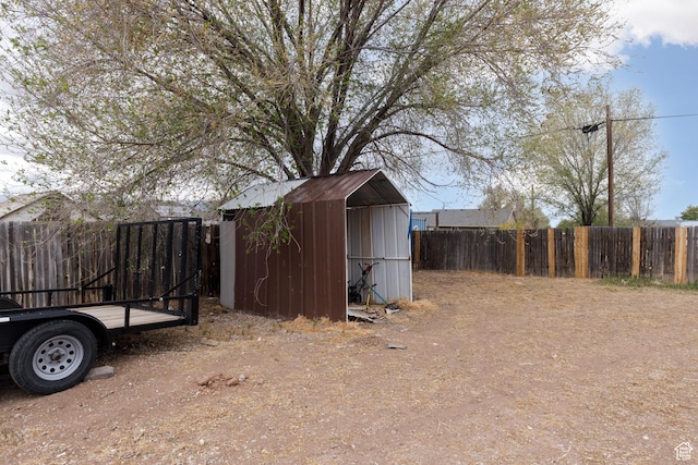 463 E Main St, Salina, UT 84654 - exterior space with a storage unit, fence, and an outbuilding