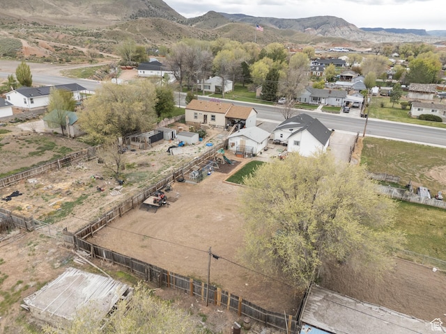 463 E Main St, Salina, UT 84654 - birds eye view of property featuring a mountain view and a residential view