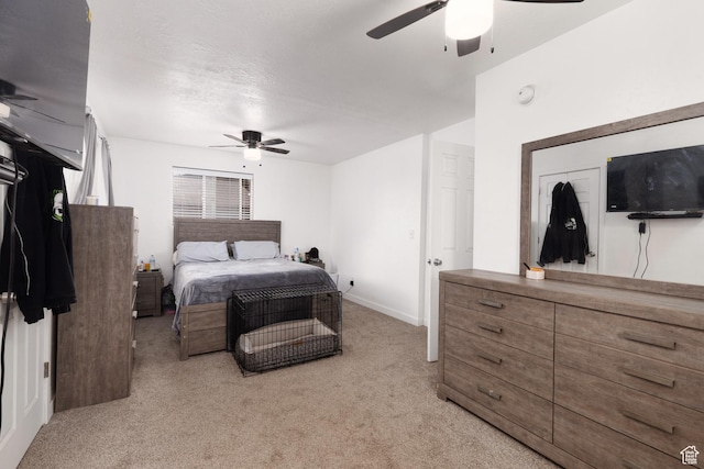 463 E Main St, Salina, UT 84654 - bedroom featuring ceiling fan and light carpet