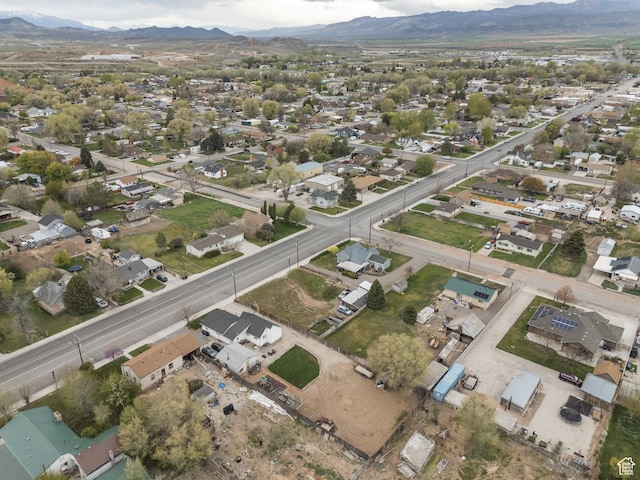 463 E Main St, Salina, UT 84654 - birds eye view of property featuring a residential view and a mountain view