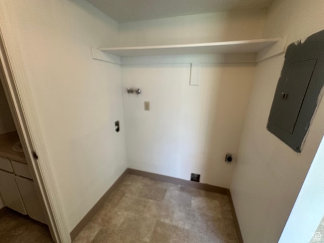 558 N Redwood Rd Unit 2-4, Salt Lake City, UT 84116 - laundry area with laundry area, baseboards, electric panel, and electric dryer hookup