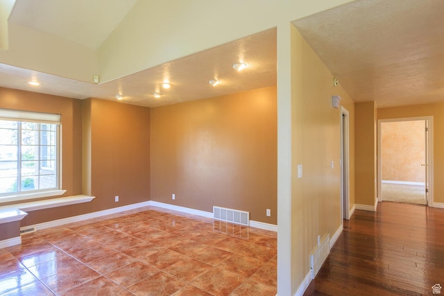 724 E 3230 N, Provo, UT 84604 - spare room featuring visible vents, baseboards, and vaulted ceiling