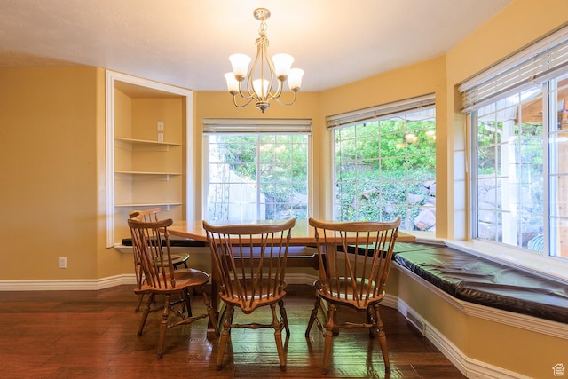 724 E 3230 N, Provo, UT 84604 - dining area with an inviting chandelier, baseboards, and hardwood / wood-style flooring