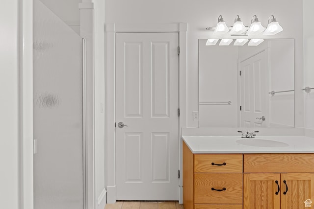 359 E 680 N, Lindon, UT 84042 - full bath featuring a shower stall, vanity, and tile patterned flooring