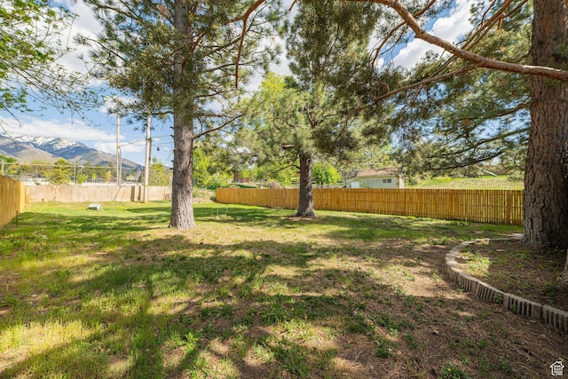4432 Orchard Ave, South Ogden, UT 84403 - view of yard with a mountain view and a fenced backyard
