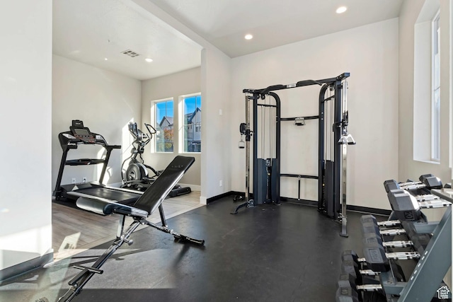 2600 Ocotillo Way Unit 31, Santa Clara, UT 84765 - exercise room featuring baseboards and recessed lighting