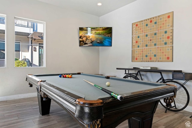 2600 Ocotillo Way Unit 31, Santa Clara, UT 84765 - playroom featuring wood finished floors, baseboards, billiards table, and recessed lighting