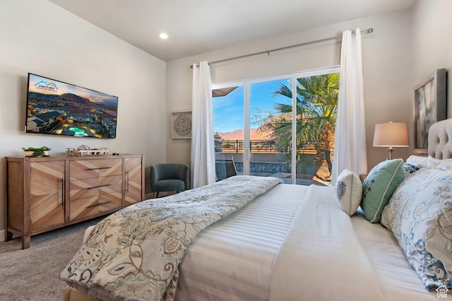 2600 Ocotillo Way Unit 31, Santa Clara, UT 84765 - bedroom with carpet flooring, access to exterior, and recessed lighting