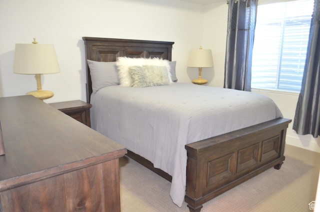 bedroom with carpet