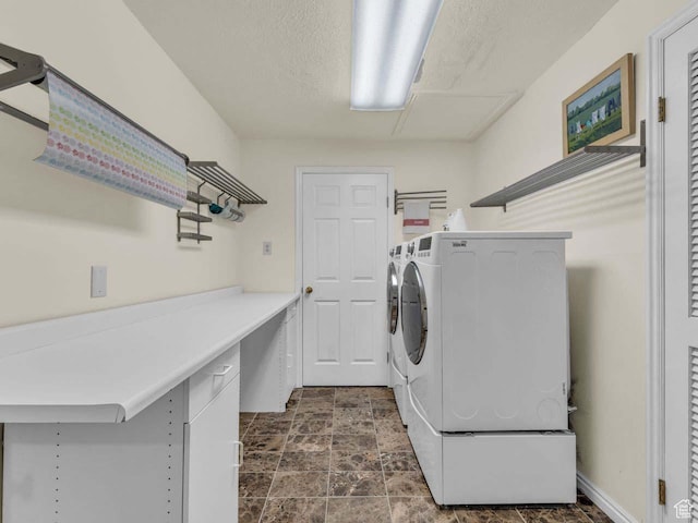 799 Northpoint Ct, Salt Lake City, UT 84103 - washroom with washing machine and dryer and dark stone finish flooring