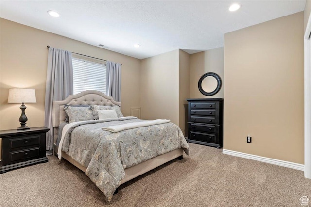 2077 E Genova Dr S, Draper, UT 84020 - carpeted bedroom featuring baseboards, recessed lighting, and visible vents