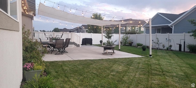 1831 S 2525 W Unit 103, West Haven, UT 84401 - fenced backyard with a patio area and an outdoor fire pit