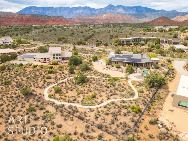 415 W Silver Hills Rd, Leeds, UT 84746 - drone / aerial view featuring a mountain view and a desert view