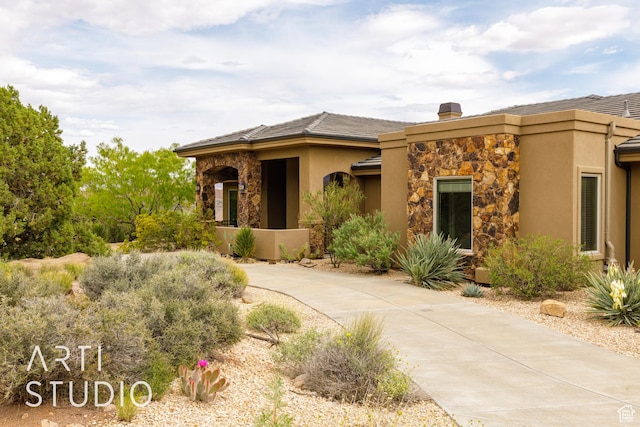 415 W Silver Hills Rd, Leeds, UT 84746 - view of front facade featuring stone siding and stucco siding