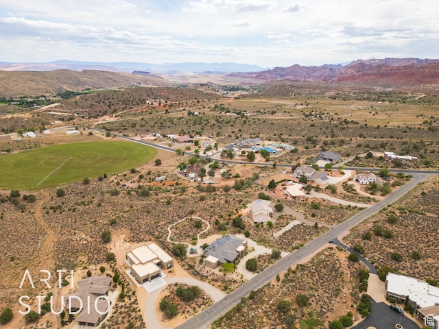 415 W Silver Hills Rd, Leeds, UT 84746 - birds eye view of property with a rural view, a mountain view, and a desert view