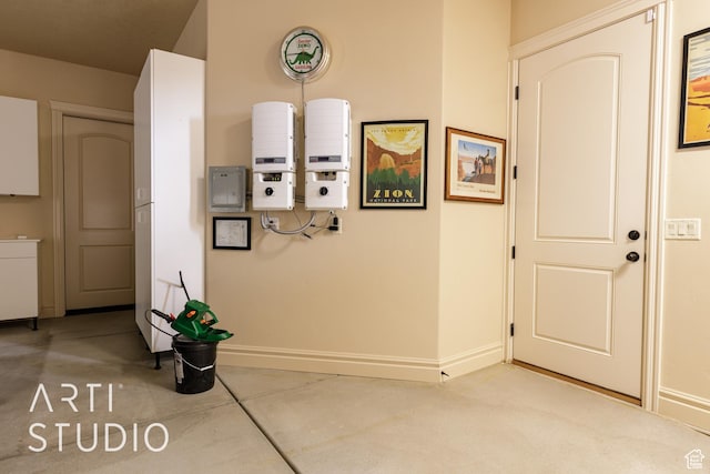 415 W Silver Hills Rd, Leeds, UT 84746 - hallway featuring baseboards and concrete flooring