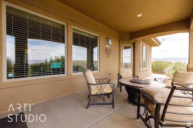 415 W Silver Hills Rd, Leeds, UT 84746 - view of patio / terrace with a mountain view