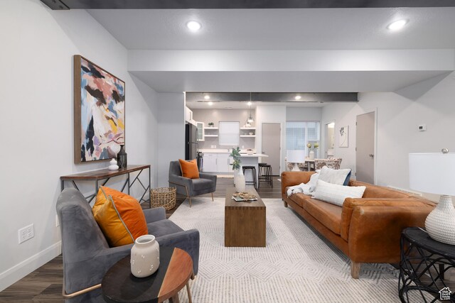 1602 E 3300 S, Millcreek, UT 84106 - living room with recessed lighting, baseboards, and light wood-style flooring