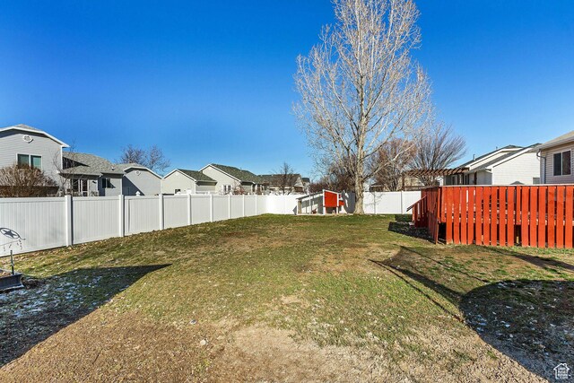 5943 N Genoa Ln W, Stansbury Park, UT 84074 - view of yard with a fenced backyard and a residential view